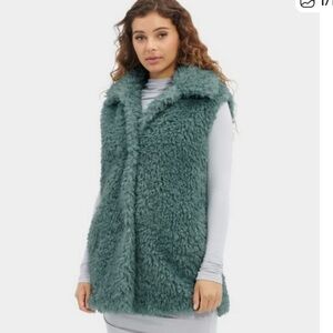 UGG Teal Faux Fur Shearling Tammie Vest